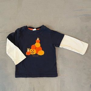 Janie & Jack Outlet pumpkin t-shirt. Size 12-18 months